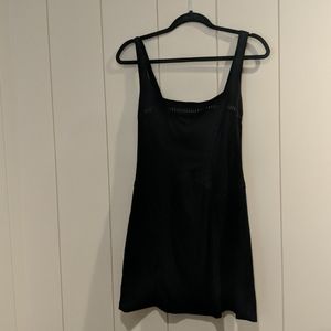 Free People mini black strapless dress